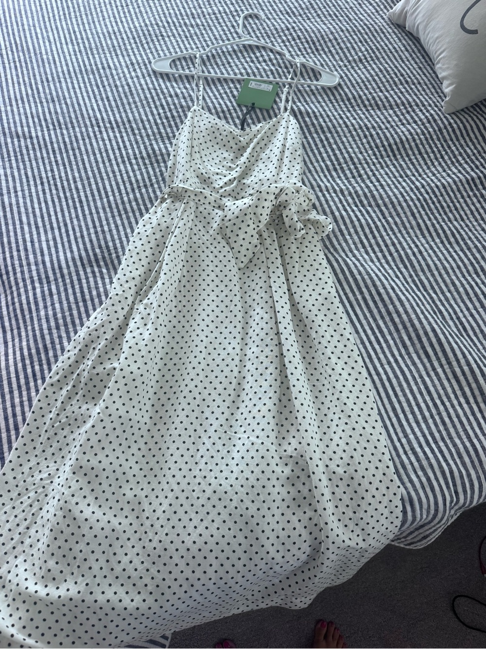 Kate spade for target White Polka Dot Spaghetti Strap Maxi Dress